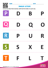 Letters that Look Similar P to T